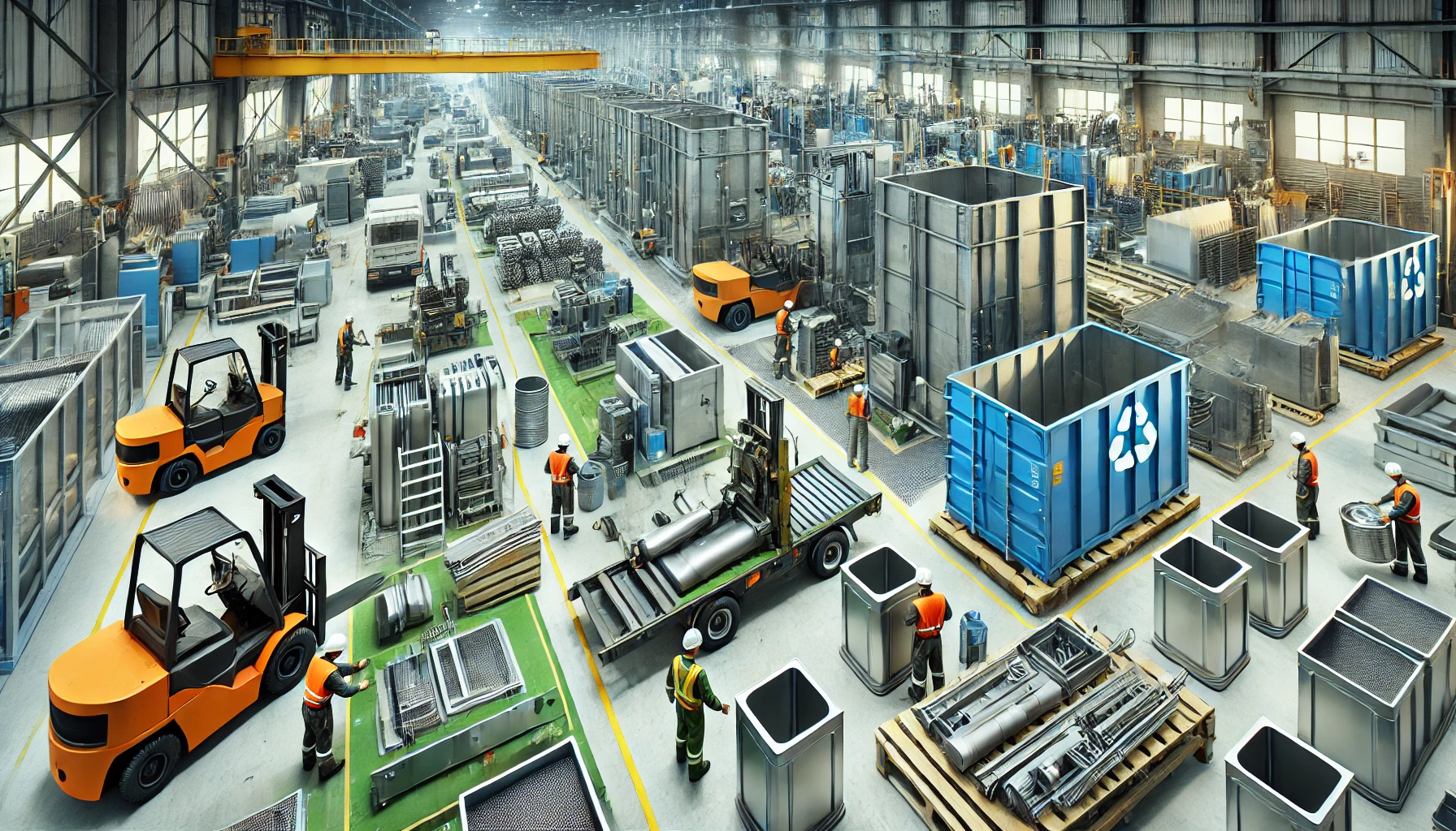 Metal Çöp Konteyneri Üretimi